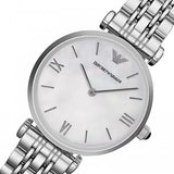  Shop Authentic Emporio Armani Classic Quartz Mother of Pearl Dial Silver Steel Strap Watch For Women - AR1602 - Luxxuri