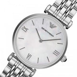  Shop Authentic Emporio Armani T Bar Mother of Pearl Dial Steel Strap Watch For Women - AR1682 - Luxxuri