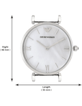 Emporio Armani T Bar Mother of Pearl Dial Steel Strap Watch For Women - AR1682