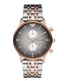  Shop Authentic Emporio Armani Gianni Chronograph Grey Dial Two Tone Steel Strap Watch For Men - AR1721 - Luxxuri