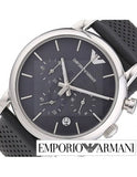  Shop Authentic Emporio Armani Luigi Chronograph Quartz Grey Dial Grey Leather Strap Watch For Men - AR1735 - Luxxuri