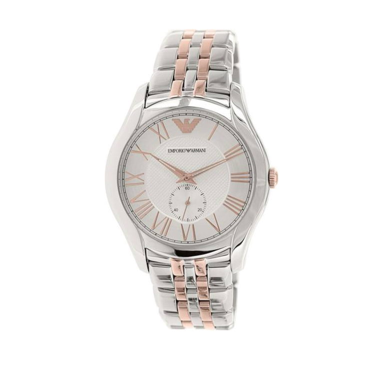  Shop Authentic Emporio Armani Classic Quartz Silver Dial Two Tone Steel Strap Watch For Men - AR1824 - Luxxuri