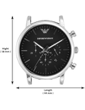  Shop Authentic Emporio Armani Luigi Chronograph Black Dial Black Leather Watch For Men - AR1828 - Luxxuri