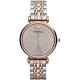  Shop Authentic Emporio Armani Gianni T Bar Grey Dial Two Tone Steel Strap Watch For Women - AR1841 - Luxxuri
