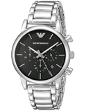  Shop Authentic Emporio Armani Chronograph Black Dial Silver Steel Strap Watch For Men - AR1853 - Luxxuri
