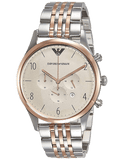  Shop Authentic Emporio Armani Beta Chronograph Grey Dial Two Tone Steel Strap Watch For Men - AR1864 - Luxxuri