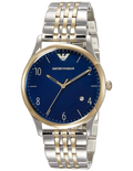  Shop Authentic Emporio Armani Classic Quartz Blue Dial Two Tone Steel Strap Watch For Men - AR1868 - Luxxuri
