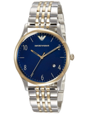  Shop Authentic Emporio Armani Classic Quartz Blue Dial Two Tone Steel Strap Watch For Men - AR1868 - Luxxuri