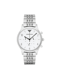  Shop Authentic Emporio Armani Classic Chronograph Silver Dial Silver Steel Strap Watch For Men - AR1879 - Luxxuri
