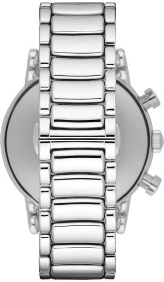 Emporio Armani Luigi Black Dial Silver Steel Strap Watch For Men - AR1894