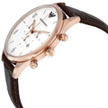  Shop Authentic Emporio Armani Beta Chronograph White Dial Brown Leather Strap Watch For Men - AR1916 - Luxxuri