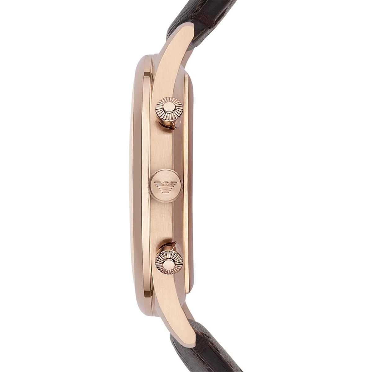  Shop Authentic Emporio Armani Beta Chronograph White Dial Brown Leather Strap Watch For Men - AR1916 - Luxxuri