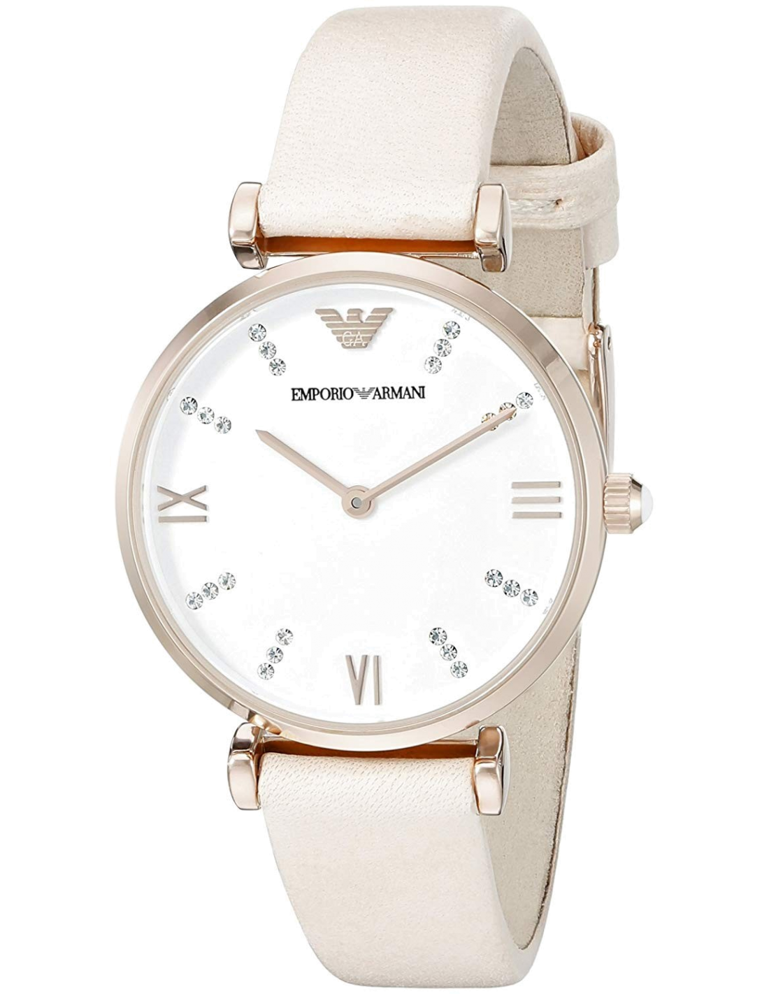  Shop Authentic Emporio Armani Gianni T Bar Quartz White Dial Beige Leather Strap Watch For Women - AR1927 - Luxxuri