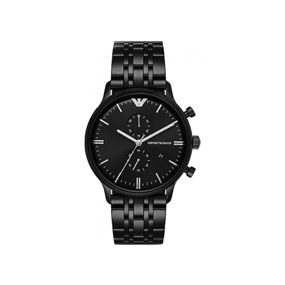  Shop Authentic Emporio Armani Chronograph Black Dial Black Steel Strap Watch For Men - AR1934 - Luxxuri