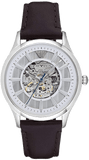  Shop Authentic Emporio Armani Meccanico White Dial Brown Leather Strap Watch For Men - AR1946 - Luxxuri