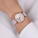  Shop Authentic Emporio Armani Gianni T Bar Mother Of Pearl Pink Dial Pink Leather Strap Watch For Women - AR1958 - Luxxuri