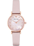 Shop Authentic Emporio Armani Kappa Mother Of Pearl White Dial Pink Leather Strap Watch For Women - AR11130 - Luxxuri