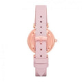 Emporio Armani Gianni T Bar Mother Of Pearl Pink Dial Pink Leather Strap Watch For Women - AR1958