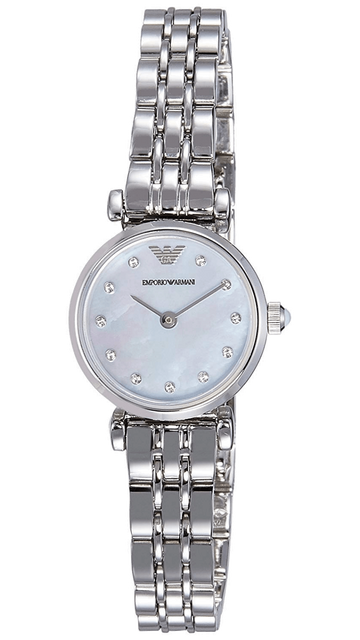 Emporio Armani Gianni Blue Dial Silver Steel Strap Watch For Women - AR1961