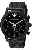  Shop Authentic Emporio Armani Sport Chronograph Black Dial Black Mesh Bracelet Watch For Men - AR1968 - Luxxuri