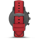  Shop Authentic Emporio Armani Luigi Chronograph Black Dial Red Leather Strap Watch For Men - AR1971 - Luxxuri