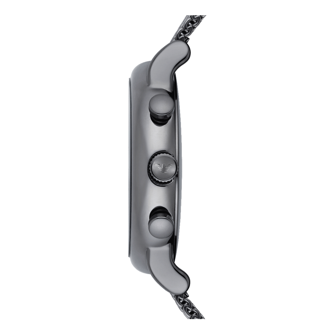  Shop Authentic Emporio Armani Chronograph Blue Dial Gun Metallic Mesh Bracelet Watch For Men - AR1979 - Luxxuri