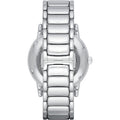  Shop Authentic Emporio Armani Meccanico Skeleton Silver Dial Silver Steel Strap Watch For Men - AR1980 - Luxxuri