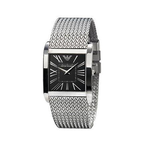  Shop Authentic Emporio Armani Classic Black Dial Silver Mesh Bracelet Watch For Women - AR2013 - Luxxuri