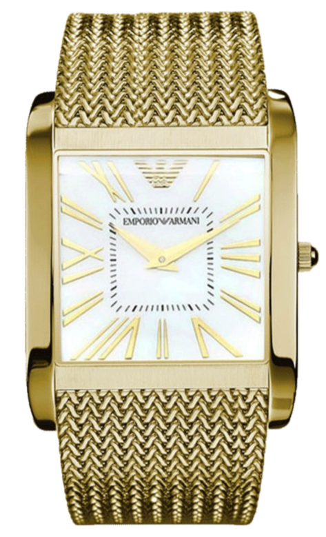  Shop Authentic Emporio Armani Mother of Pearl Dial Gold Mesh Bracelet Watch For Men - AR2016 - Luxxuri