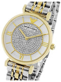  Shop Authentic Emporio Armani Gianni T Bar Analog White Dial Two Tone Steel Strap Watch For Women - AR2076 - Luxxuri