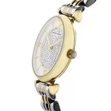  Shop Authentic Emporio Armani Gianni T Bar Analog White Dial Two Tone Steel Strap Watch For Women - AR2076 - Luxxuri
