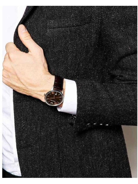  Shop Authentic Emporio Armani Renato Classic Brown Dial Brown Leather Strap Watch For Men - AR2413 - Luxxuri