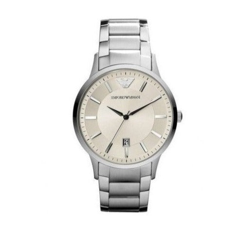  Shop Authentic Emporio Armani Classic Quartz White Dial Silver Steel Strap Watch For Men - AR2430 - Luxxuri