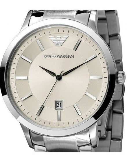  Shop Authentic Emporio Armani Classic Quartz White Dial Silver Steel Strap Watch For Men - AR2431 - Luxxuri