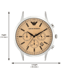  Shop Authentic Emporio Armani Classic Chronograph Beige Dial Brown Leather Strap Watch For Men - AR2433 - Luxxuri
