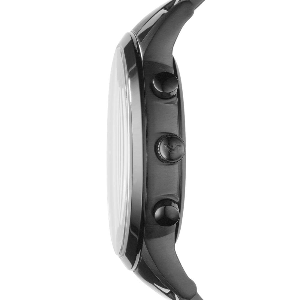  Shop Authentic Emporio Armani Classic Chronograph Black Dial Black Stainless Steel Strap Watch For Men - AR2453 - Luxxuri