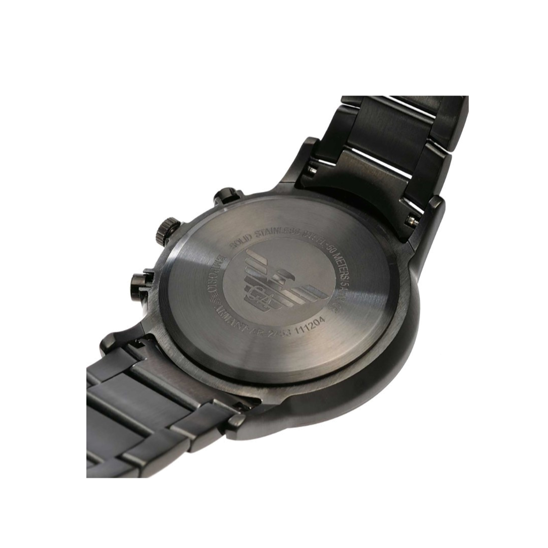  Shop Authentic Emporio Armani Classic Chronograph Black Dial Black Stainless Steel Strap Watch For Men - AR2453 - Luxxuri