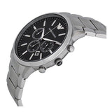  Shop Authentic Emporio Armani Sportivo Chronograph Black Dial Silver Steel Strap Watch For Men - AR2460 - Luxxuri