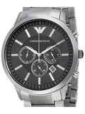  Shop Authentic Emporio Armani Sportivo Chronograph Black Dial Silver Steel Strap Watch For Men - AR2460 - Luxxuri
