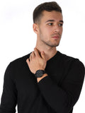  Shop Authentic Emporio Armani Sportivo Chronograph Black Dial Black Leather Strap Watch For Men - AR2461 - Luxxuri