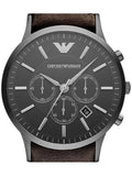  Shop Authentic Emporio Armani Sportivo Black Dial Brown Leather Strap Watch For Men - AR2462 - Luxxuri