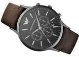  Shop Authentic Emporio Armani Sportivo Black Dial Brown Leather Strap Watch For Men - AR2462 - Luxxuri