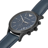  Shop Authentic Emporio Armani Renato Chronograph Quartz Blue Dial Blue Leather Strap Watch For Men - AR2481 - Luxxuri