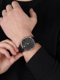  Shop Authentic Emporio Armani Luigi Quartz Black Dial Black Leather Strap Watch For Men - AR2500 - Luxxuri