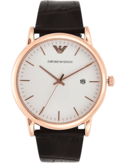 Shop Authentic Emporio Armani Luigi White Dial Brown Leather Strap Watch For Men - AR2502 - Luxxuri