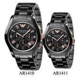  Shop Authentic Emporio Armani Chronograph Black Ceramic Stainless Steel Dial Watch For Women - AR1411 - Luxxuri