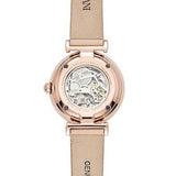 Shop Authentic Emporio Armani Meccanico Silver Skeleton Dial Beige Leather Strap Watch For Women - AR60001 - Luxxuri