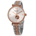  Shop Authentic Emporio Armani Gianni T-Bar Analog White Dial Two Tone Steel Strap Watch For Women - AR60019 - Luxxuri
