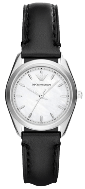  Shop Authentic Emporio Armani Analog White Dial Black Leather Strap Watch For Women - AR6026 - Luxxuri