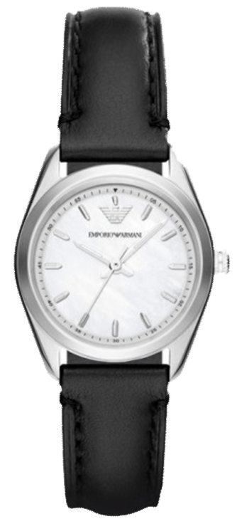  Shop Authentic Emporio Armani Analog White Dial Black Leather Strap Watch For Women - AR6026 - Luxxuri